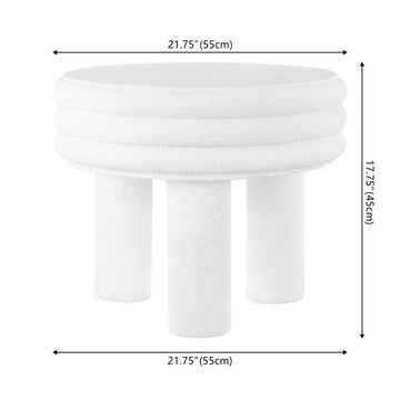 Rashida 13.5" Contemporary Minimalist Curvy Low Accent Table